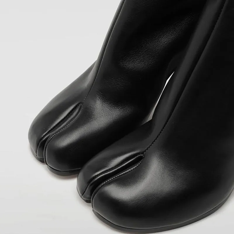 Black Split Toe Ankle Boots