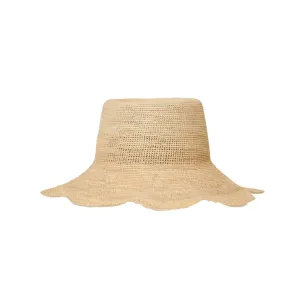 freya scallop crochet bucket hat