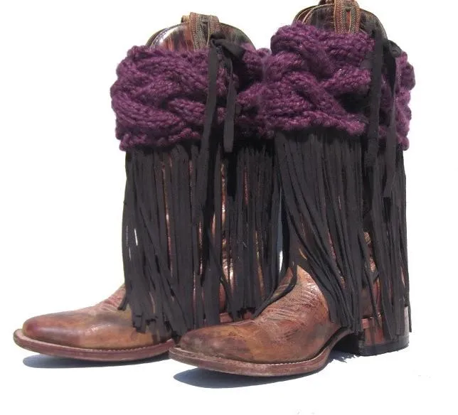 Fringe Boot Covers, Leather Fringe Boots