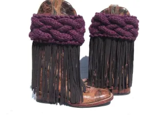 Fringe Boot Covers, Leather Fringe Boots
