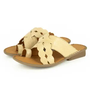 Isenzelelo : Ladies Leather Sandals in Aria Bosforo