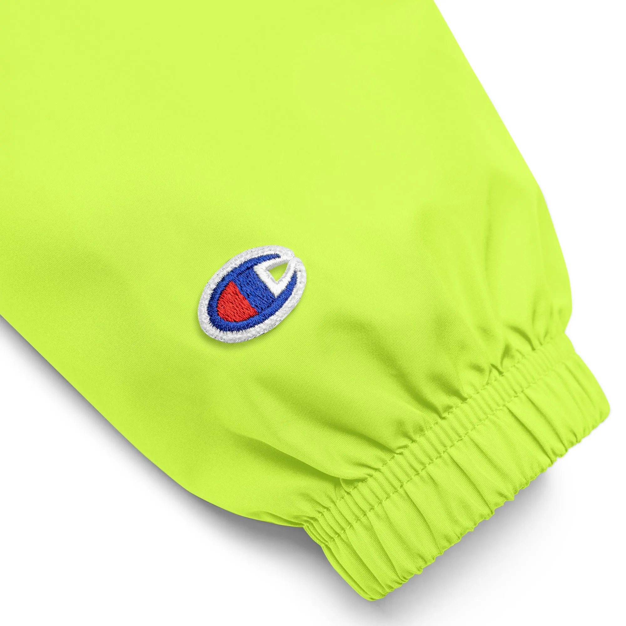 New York Apple Logo Embroidered Champion Packable Windbreaker Jacket