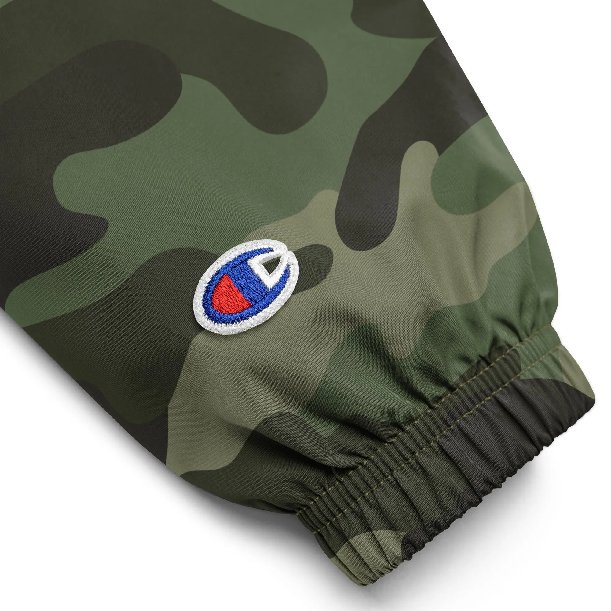 New York Apple Logo Embroidered Champion Packable Windbreaker Jacket