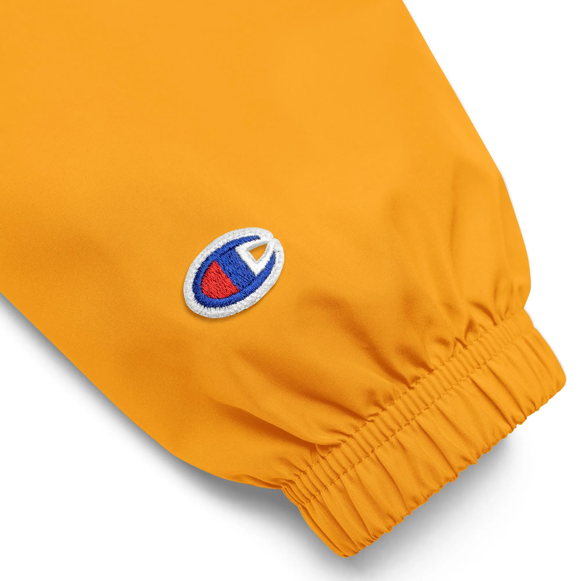 New York Apple Logo Embroidered Champion Packable Windbreaker Jacket