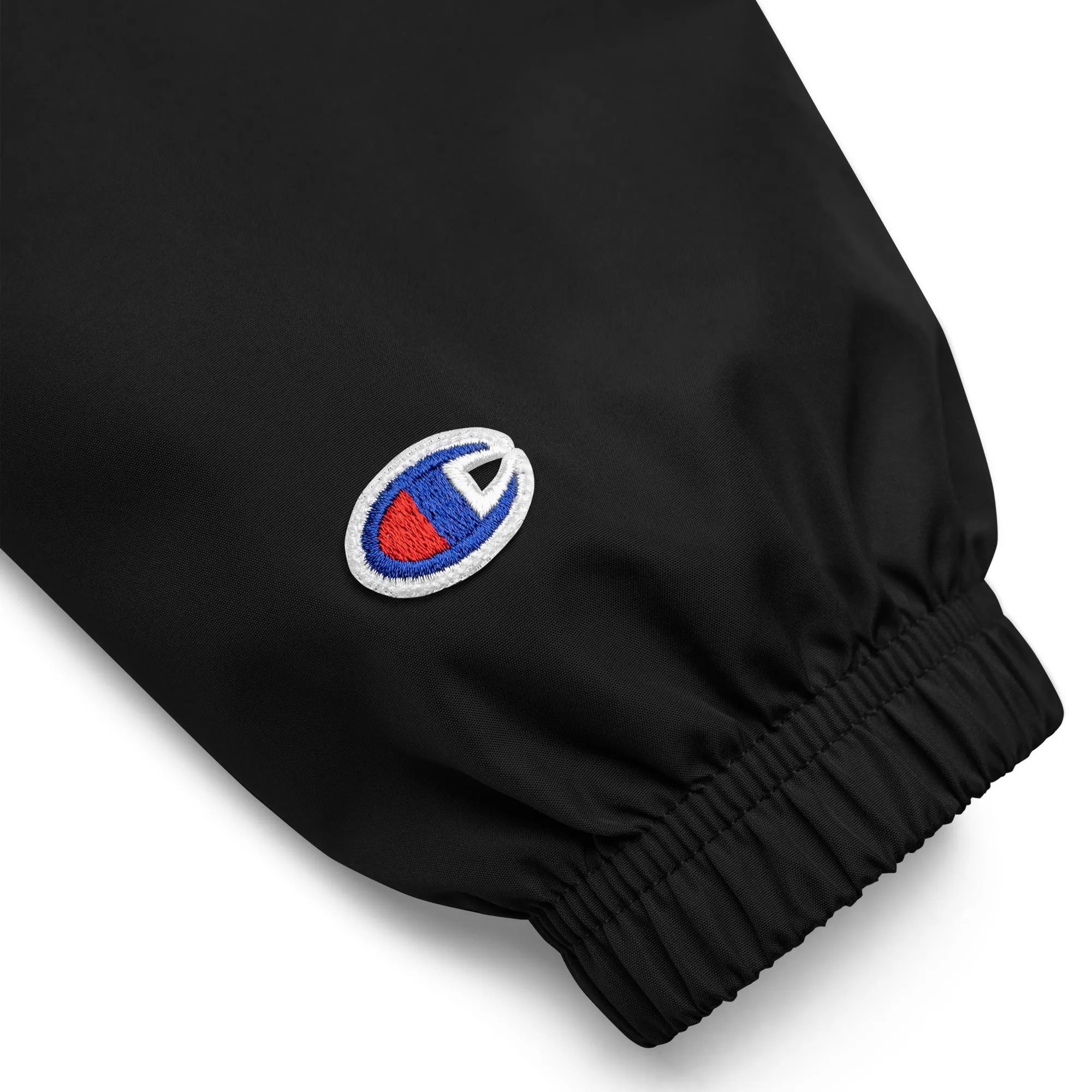 New York Apple Logo Embroidered Champion Packable Windbreaker Jacket