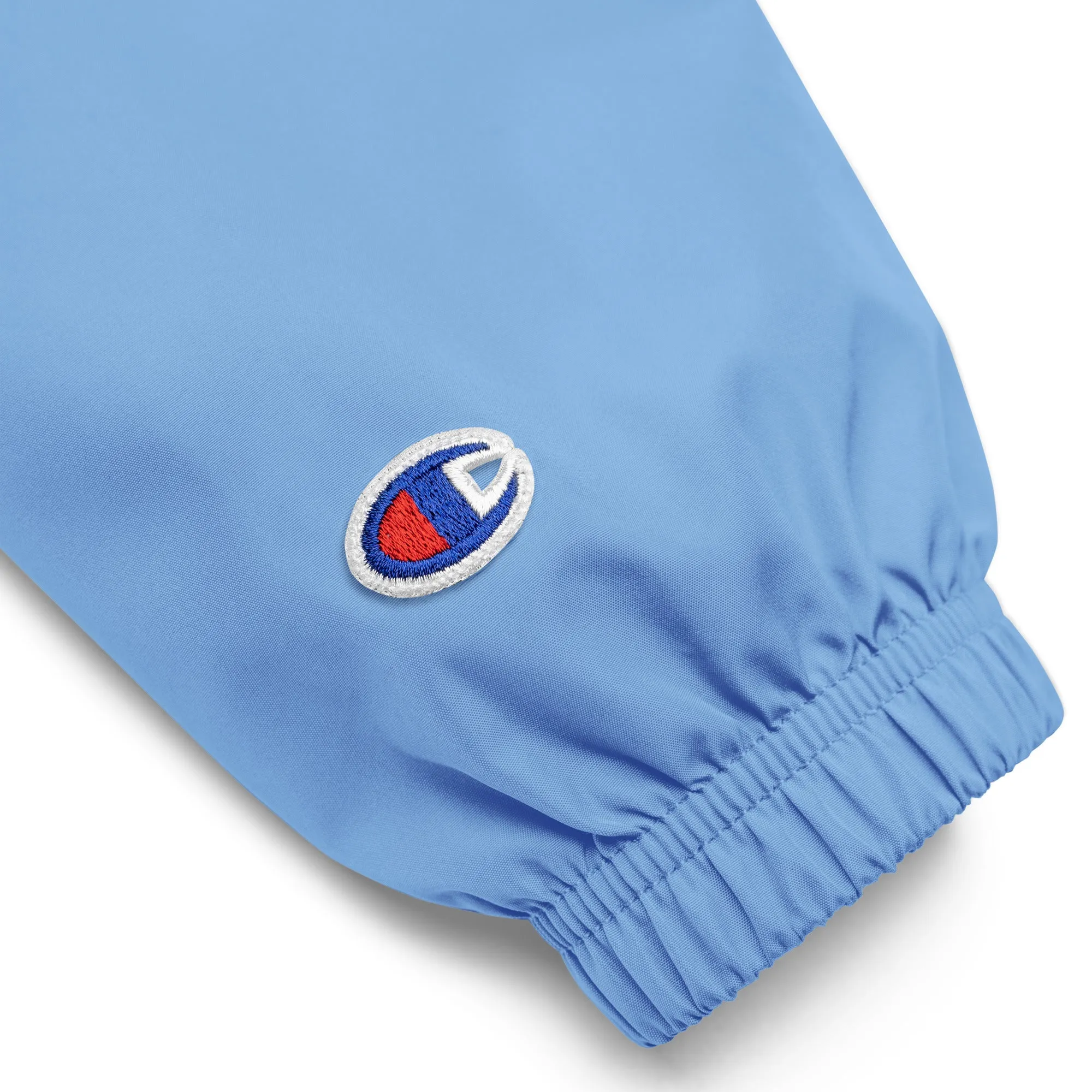 New York Apple Logo Embroidered Champion Packable Windbreaker Jacket