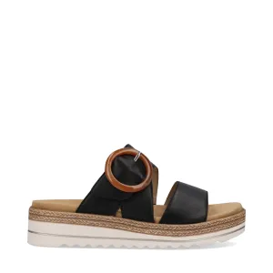 Remonte Women's Jocelyn 51 Platform Slide Sandal in Black