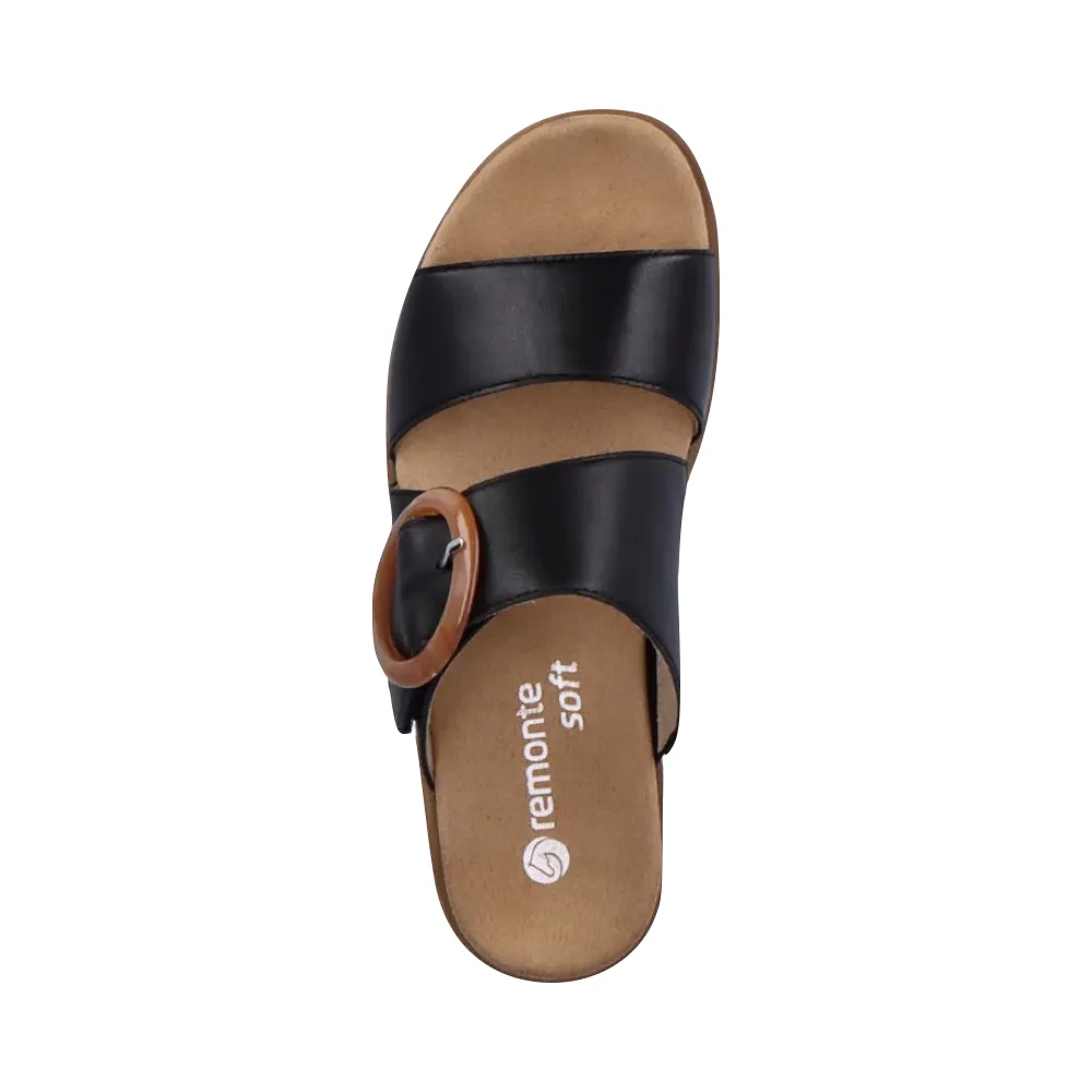 Remonte Women's Jocelyn 51 Platform Slide Sandal in Black