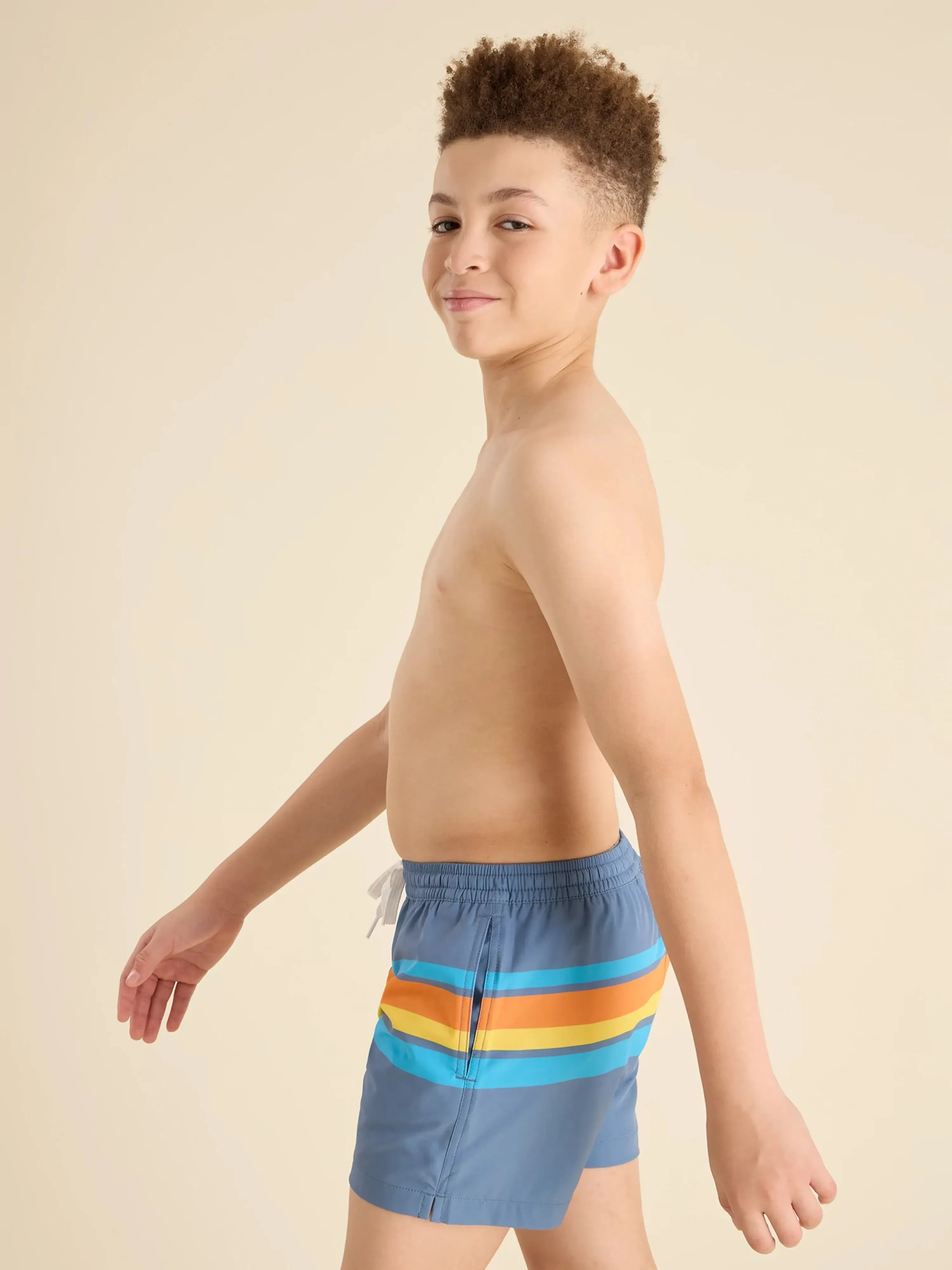 The Warm N' Cools (Boys Lined Classic Swim Trunk- Shorter)
